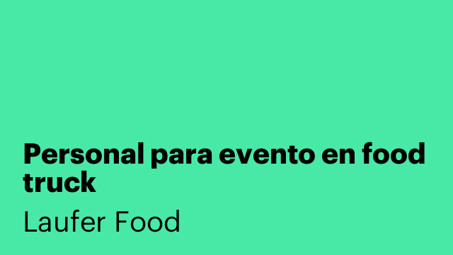 Personal para evento en food truck