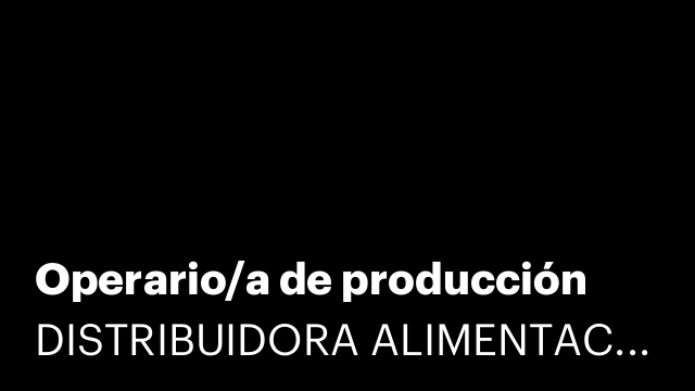 Operario/a de producción