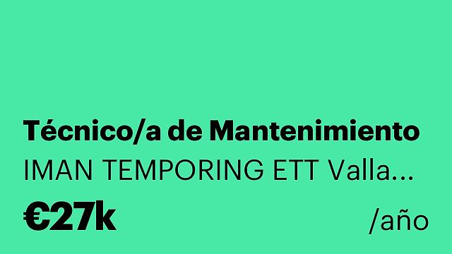 Técnico/a de Mantenimiento