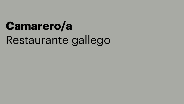 Camarero/a