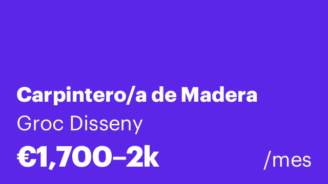 Carpintero/a de Madera