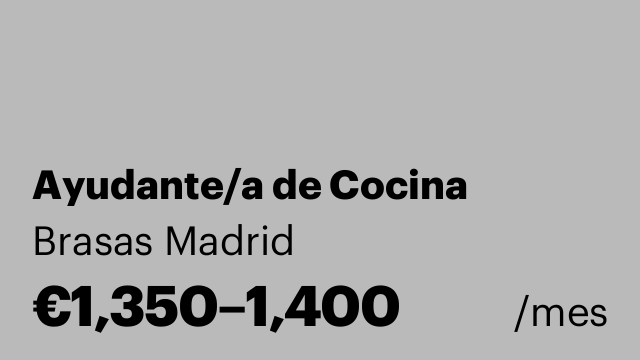 Ayudante/a de Cocina