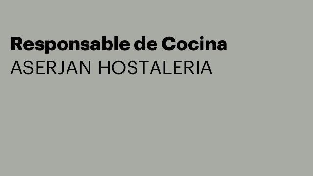 Responsable de Cocina