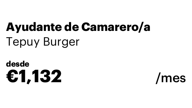 Ayudante de Camarero/a