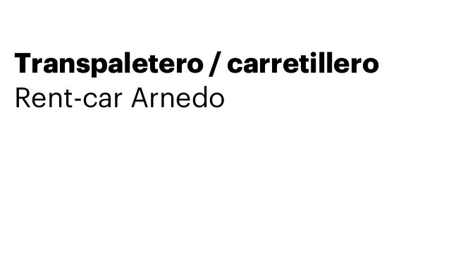 Transpaletero / carretillero