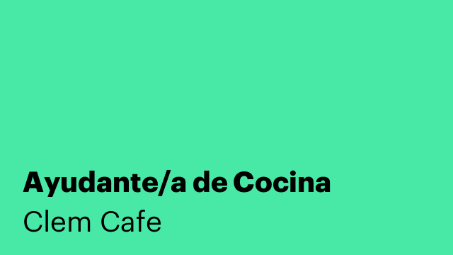 Ayudante/a de Cocina