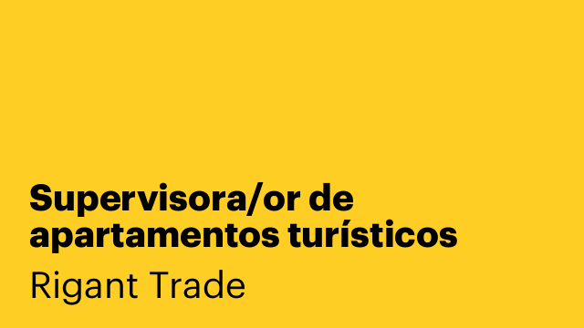 Supervisora/or de apartamentos turísticos