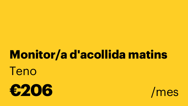 Monitor/a d'acollida matins
