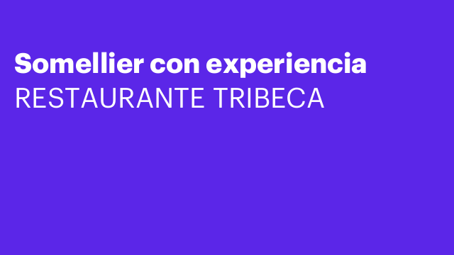 Somellier con experiencia