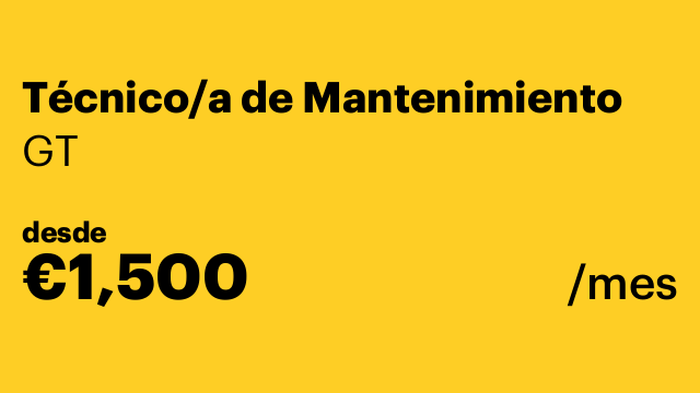 Técnico/a de Mantenimiento