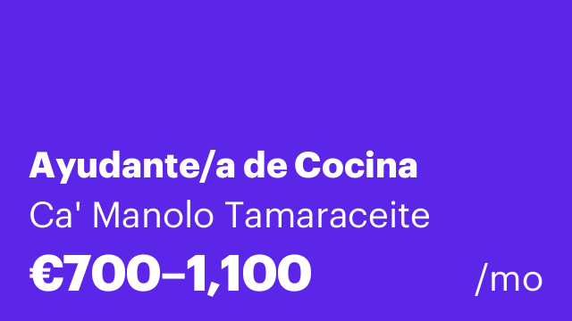 Ayudante/a de Cocina