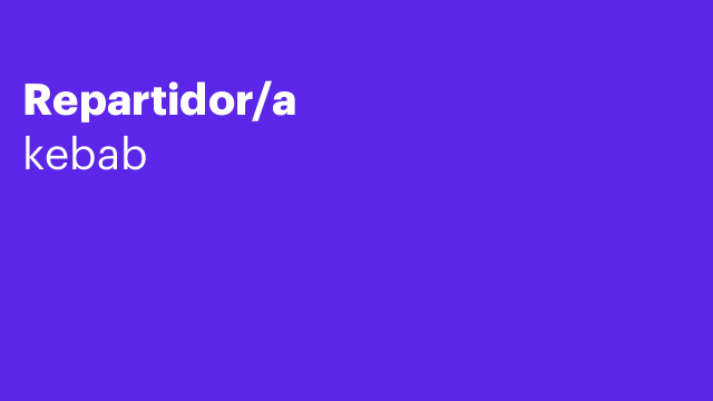 Repartidor/a