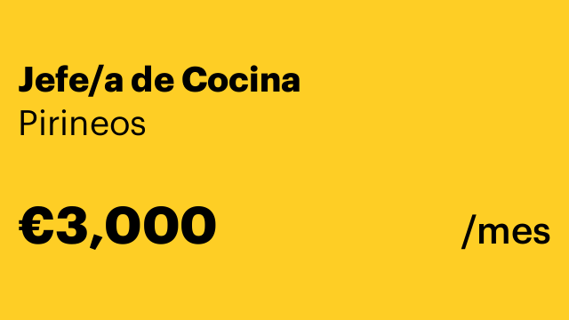 Jefe/a de Cocina
