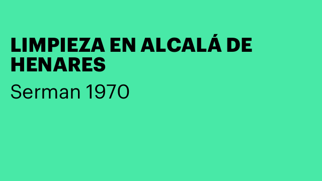 LIMPIEZA EN ALCALÁ DE HENARES