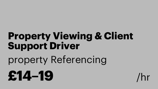 Property Viewing & Client Support Driver