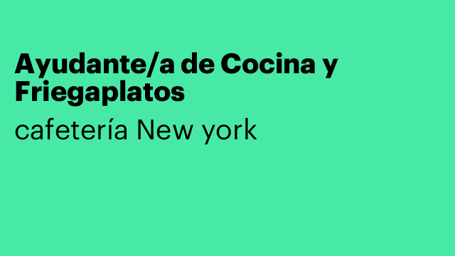 Ayudante/a de Cocina y Friegaplatos