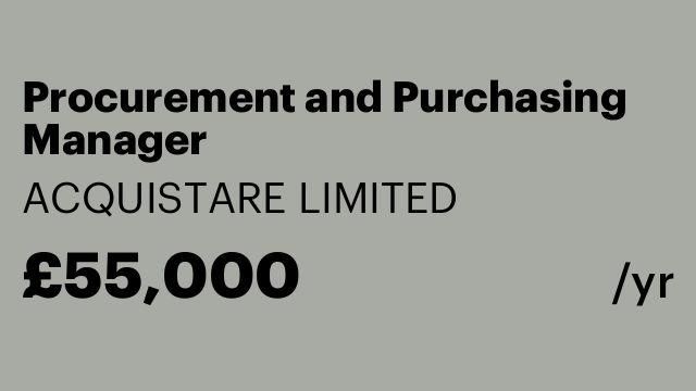 Procurement and Purchasing Manager