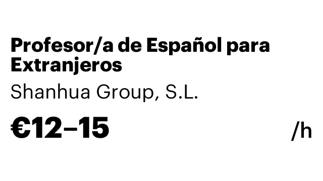 Profesor/a de Español para Extranjeros