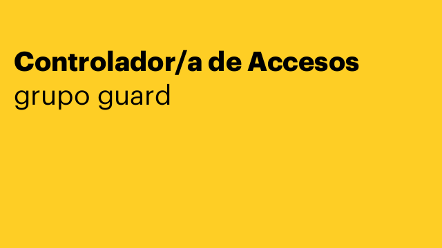 Controlador/a de Accesos