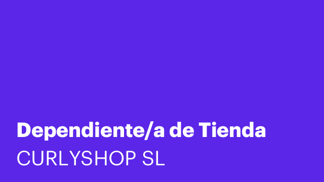 Dependiente/a de Tienda