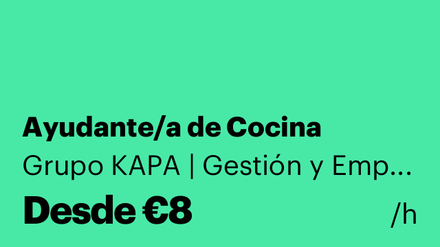 Ayudante/a de Cocina