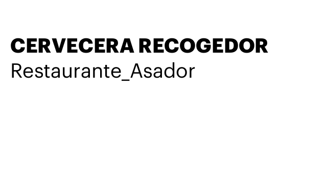 CERVECERA RECOGEDOR