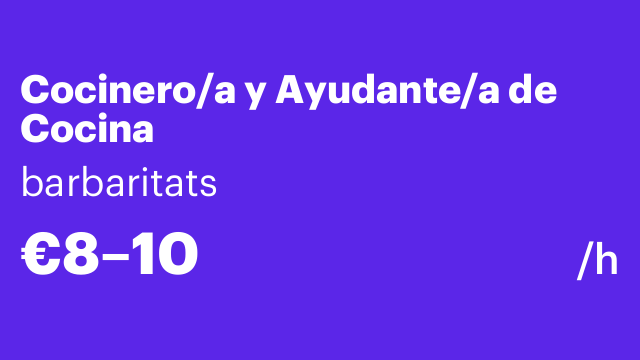 Cocinero/a y Ayudante/a de Cocina