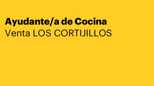 Ayudante/a de Cocina