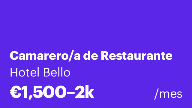 Camarero/a de Restaurante