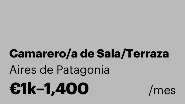Camarero/a de Sala/Terraza