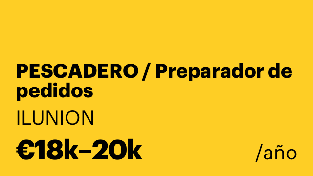 PESCADERO / Preparador de pedidos