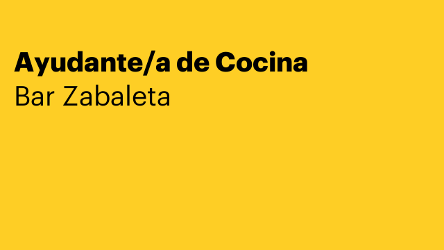 Ayudante/a de Cocina