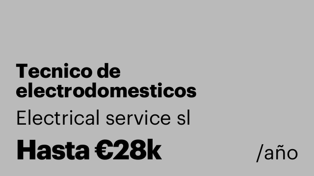 Tecnico de electrodomesticos