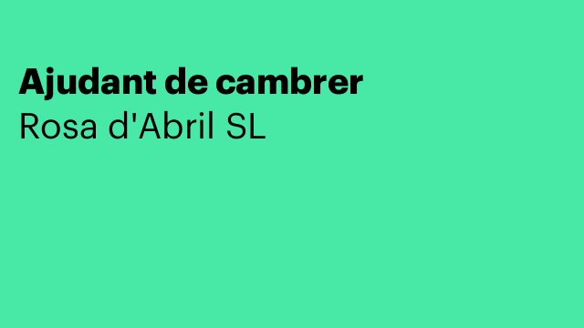 Ajudant de cambrer
