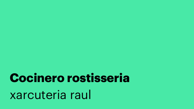 Cocinero rostisseria