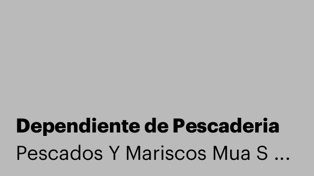 Dependiente de Pescaderia