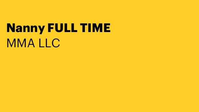 Nanny FULL TIME