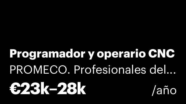 Programador y operario CNC