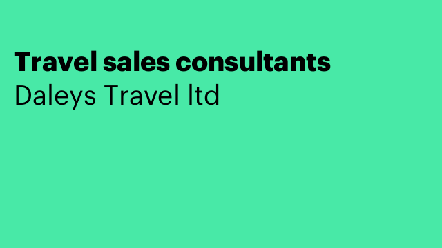 Travel sales consultants