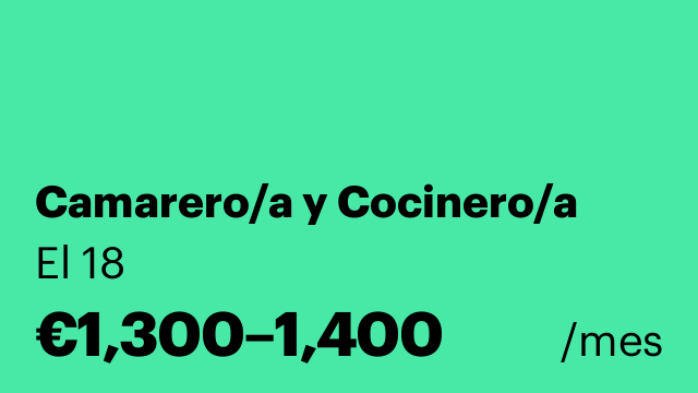 Camarero/a y Cocinero/a