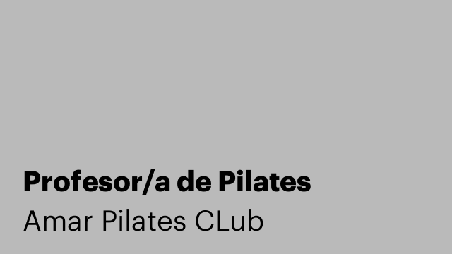 Profesor/a de Pilates