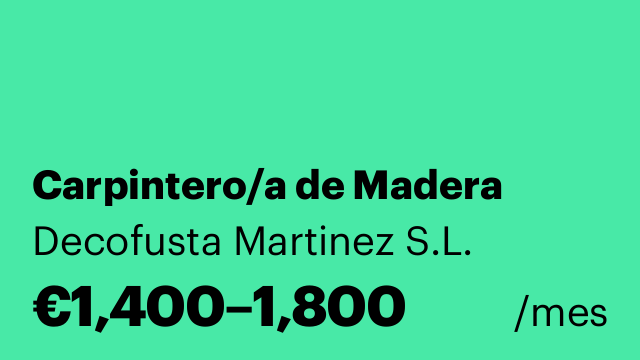 Carpintero/a de Madera