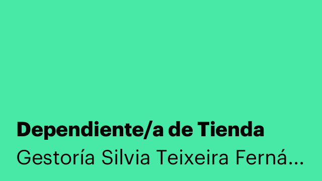 Dependiente/a de Tienda