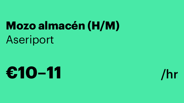 Mozo almacén (H/M)