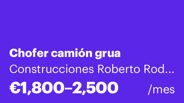 Chofer camión grua
