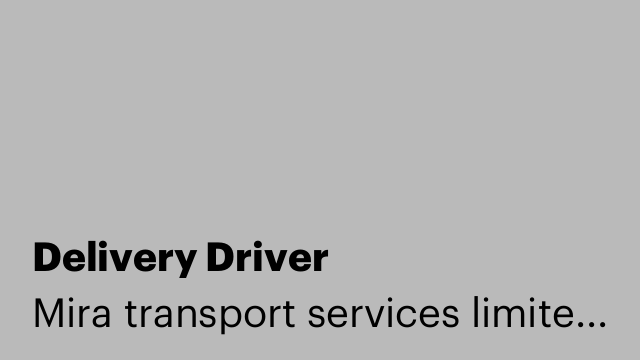Delivery Driver