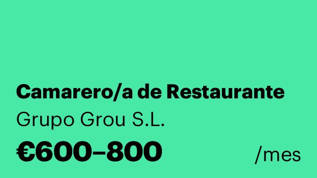 Camarero/a de Restaurante