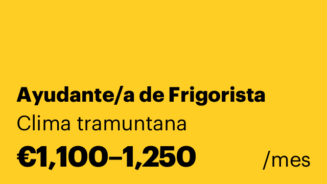 Ayudante/a de Frigorista