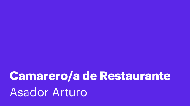 Camarero/a de Restaurante