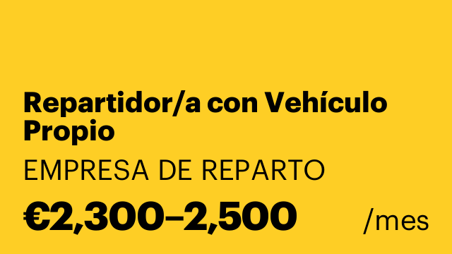 Repartidor/a con Vehículo Propio